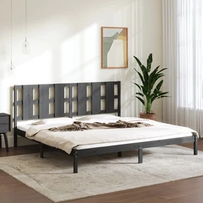 Giroletto grigio in legno massello di pino 200x200 cm