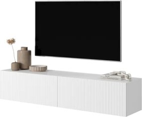 Mobile TV Sospeso 140 Cm Cannettato 2 Ante Bianco Opaco Bali