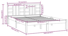 Giroletto in Legno Massello 135x190 cm Double