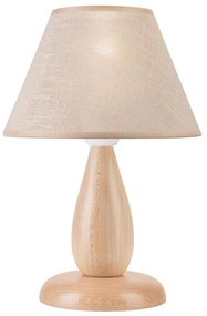 Lampada da tavolo PERA 1xE27/60W/230V beige/faggio
