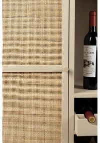 Portabottiglie in rattan crema per 8 bottiglie, 90x100 cm Amaya - White Label