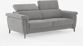 Capri divano letto di design con piedini alti - poggiatesta reclinabili in raffinato tessuto effetto velluto smacchiabile T30