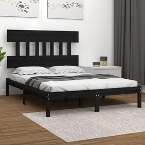 Giroletto Nero İn Legno Massello 200x200 Cm /