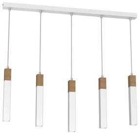 Lampadario su corda SOLO 5xGU10/MR11/40W/230V bianco