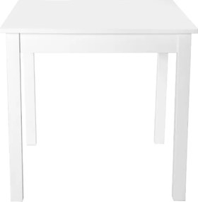 Tavolo fisso in legno con gamba quadrata RISTORANTE misura 80x80 Bianco Frassino