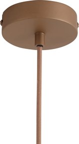 Lampada a sospensione di design bronzo scuro con vetro ambrato - Kemner