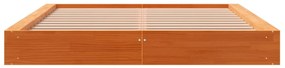 Giroletto marrone cera 160x200 cm in legno massello di pino