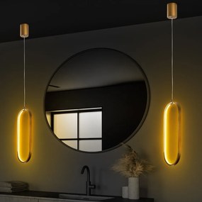 Lampada a sospensione a LED in oro Can - Opviq lights