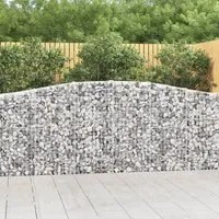 Cesti Gabbioni ad Arco 3 pz 400x30x100/120 cm Ferro Zincato 3145827