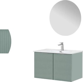 Mobile bagno Burano L 80 x H 51 x P 46 cm verde