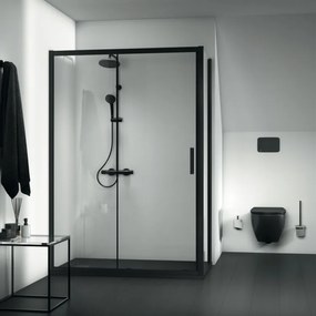 Ideal Standard Connect 2 porta doccia 140 cm scorrevole nero opaca/vetro trasparente K9278V3