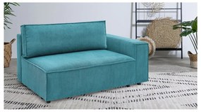 Modulo del divano in velluto a coste blu, angolo destro Nihad modular - Bobochic Paris