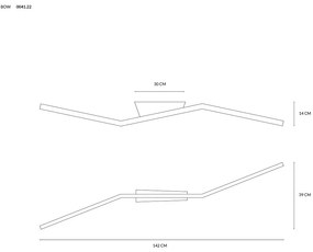 Bow plafoniera lamp 30w 3000k/4000k sand