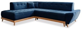 Divano letto angolare blu navy L, angolo sinistro Dazzling Daisy - Miuform