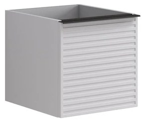 Struttura semi colonna da bagno Pixel2 cassetti laccato opaco bianco L 40 x H 40 x P 45.5 cm