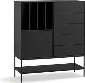 Armadietto nero 120x140x45 cm Platt – Teulat