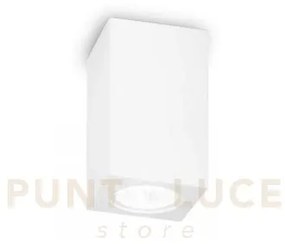Look square lampada da soffitto in gesso bianco 1 luce attacco gu10...