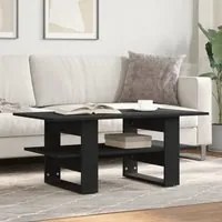 Tavolino da Salotto Nero 102x55x42 cm in Legno Multistrato 823262