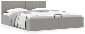 Giroletto Con Contenitore Grigio Chiaro İn Tessuto 160x200 Cm /