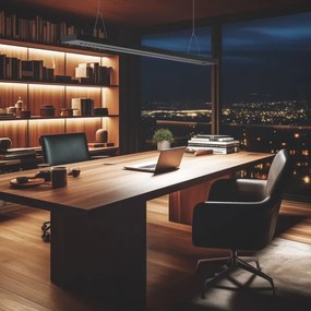 LED Soffitto/Lampada a sospensione PLANK LED/20/30/40W/230V 2700/4000/6000K nero