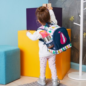 Bottiglia termica con cannuccia 350 ml – rosa/arancione