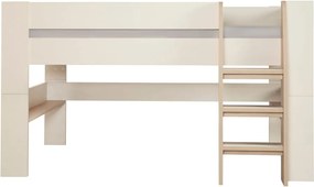 Letto da bambini rialzato beige rete non inclusa 90x200 cm Loft – Roba