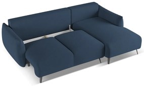Divano angolare blu (con penisola a destra) Malie – Makamii