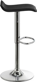 Set di sedie da bar nera in imbottito con altezza regolabile 2 pz (altezza della seduta 63 cm) – Casa Selección