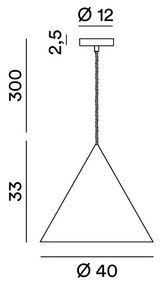Perenz Iconic – sospensione metallo Ø 30/40/50 cm, finiture multiple