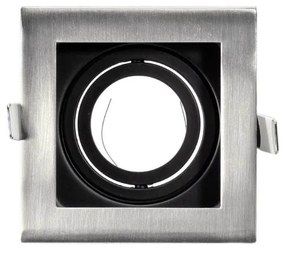 Portafaretto Quadrato da Incasso GU10 Foro 90x90mm Orientabile