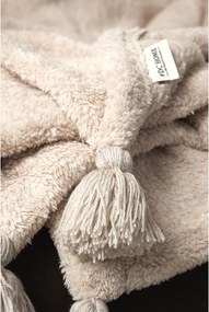 Copriletto marrone chiaro in micropile 160x200 cm Puffy – Mijolnir