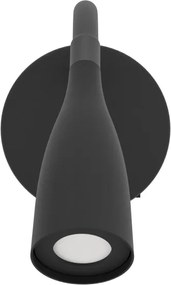 Eglo 901818 - Lampada da parete flessibile OLIVANDINO LED/3,8W/230V nera
