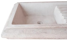 Lavabo Da Giardino In Cemento 100x50xh20 cm Brecciato Artistica Mediterranea Rosa