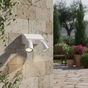 Applique da Esterno IP65 con 2 basi GU10 Serie AXIS - Bianca