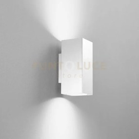 Applique a parete duduk quadrata bianca 2 luci attacco gu10 10x8x18...