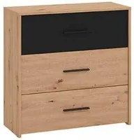 com tre cassetti moderno minimal in legno cm 80,6 x 33,2 x 80,5 h - TIMBER