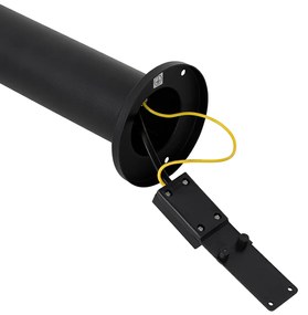 Lampada da esterno da terra nera 45 cm IP44 regolabile 2 luci - Duo