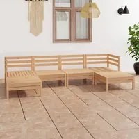 Set Salotto da Giardino 6 pz in Legno Massello di Pino 3083334