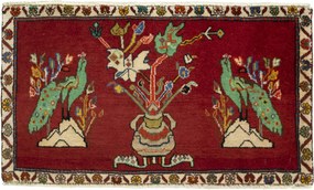 Shiraz Tappeto 50x80 Rosso (Iran) Annodato A Mano