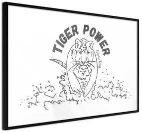 Poster  Inner Tiger  Cornice Quadri Cornice nera, Larghezza x Altezza Home decor 60x40