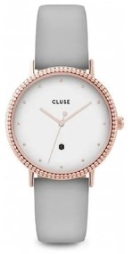 Orologio da donna con cinturino in pelle grigia Le Couronnement - Cluse