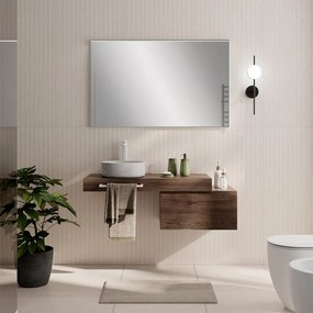 Top per lavabo STEP/STAR L 100.3 x H 10 x P 46.5 cm noce mdf