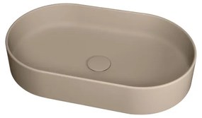Lavabo da appoggio Smash OLYMPIA CERAMICA ovale in ceramica L 60 x H 14 x P 20 cm marrone piletta non inclusa