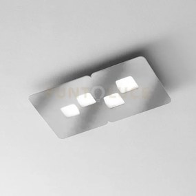 Bilbao p/p - plafoniera acciaio  4 luci attacco gx53 50cm