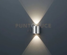 Wales applique led 6,2 w 620 lm, 3.000 k acciaio doppia luce cm9x9
