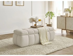 Panca beige in tessuto bouclé Mont Blanc - Bobochic Paris