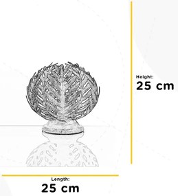 ONLI - Lampada da tavolo FELCE 1xE27/22W/230V diametro 25 cm color crema