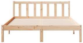 Letto extra lungo senza materasso 140x210 cm in legno di pino