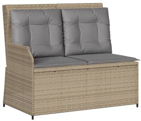 Set divani da giardino 6 pz con cuscini in polyrattan beige