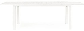 Tavolo In Alluminio Allungabile Da Esterno 100x200-300 Cm Bianco